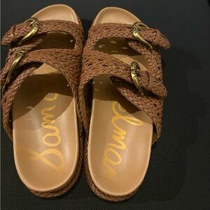 Sam Edelman Tan Braided Slide Sandals